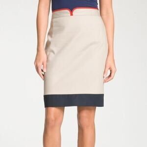 Tahari 'Ariel' Colorblock Skirt w/ Lace-Up Detail 12